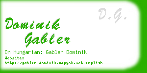 dominik gabler business card